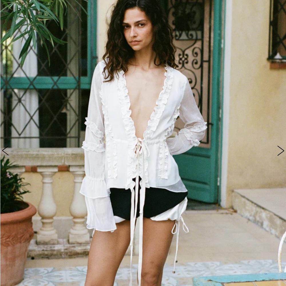 With Jean Darcy Shirt White